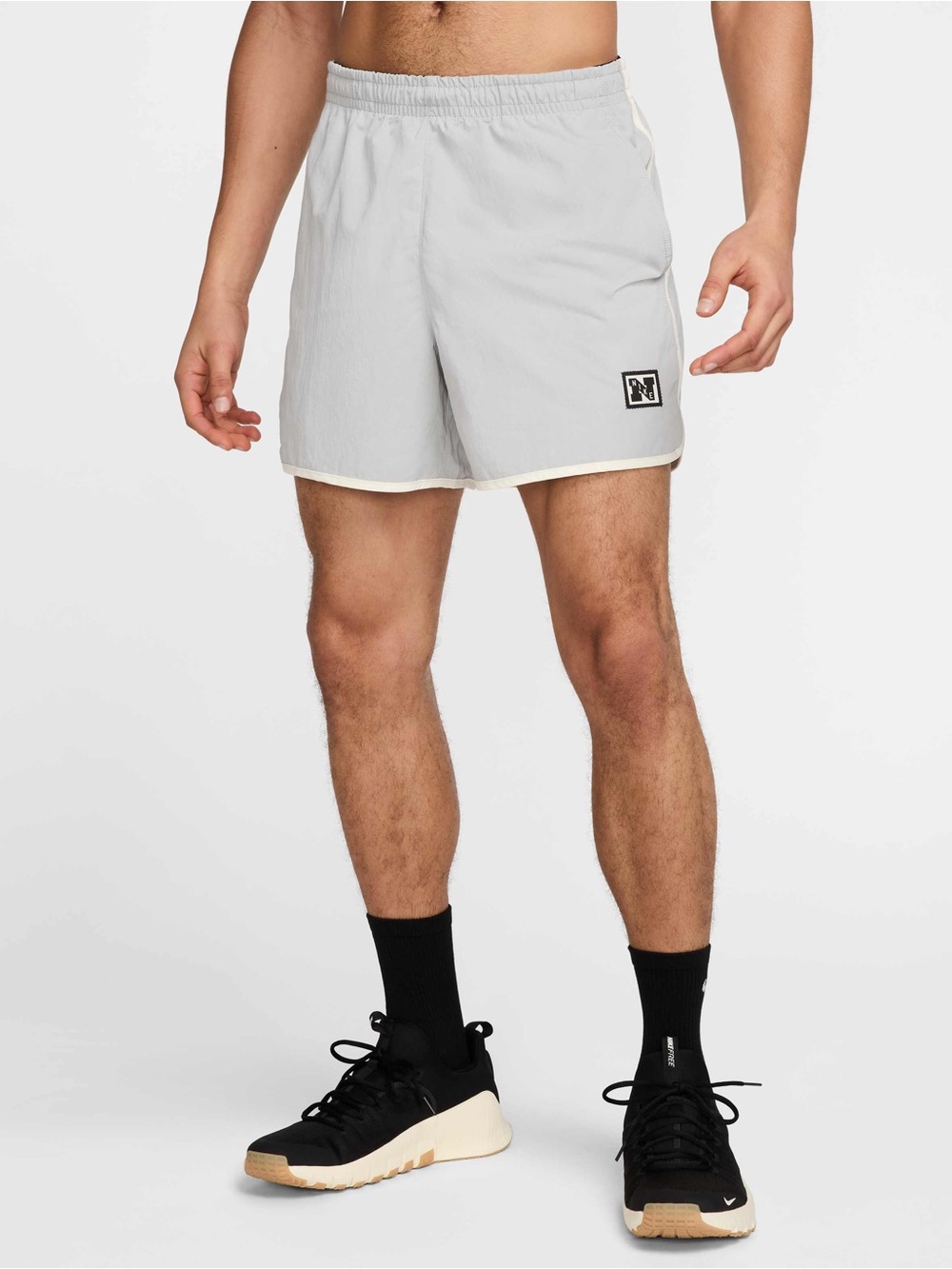 Nike Gym Heritage Dri-FIT 5" Unlined Training Shorts in light smoke grey